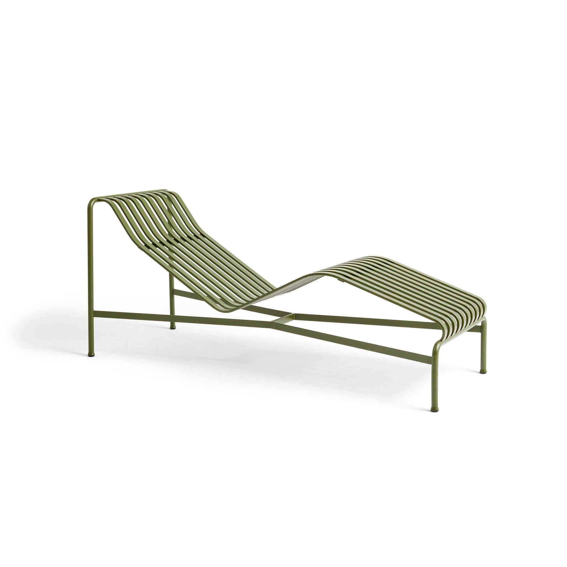 Palissade Chaise Longue by Hay #olive powder coated steel