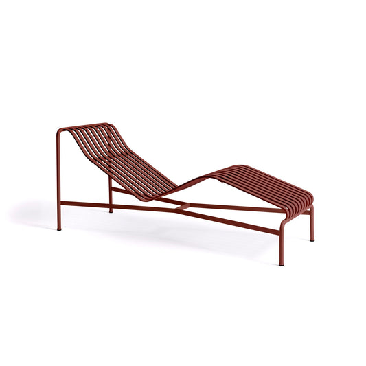 Palissade Chaise Longue by Hay #iron red powder coated steel