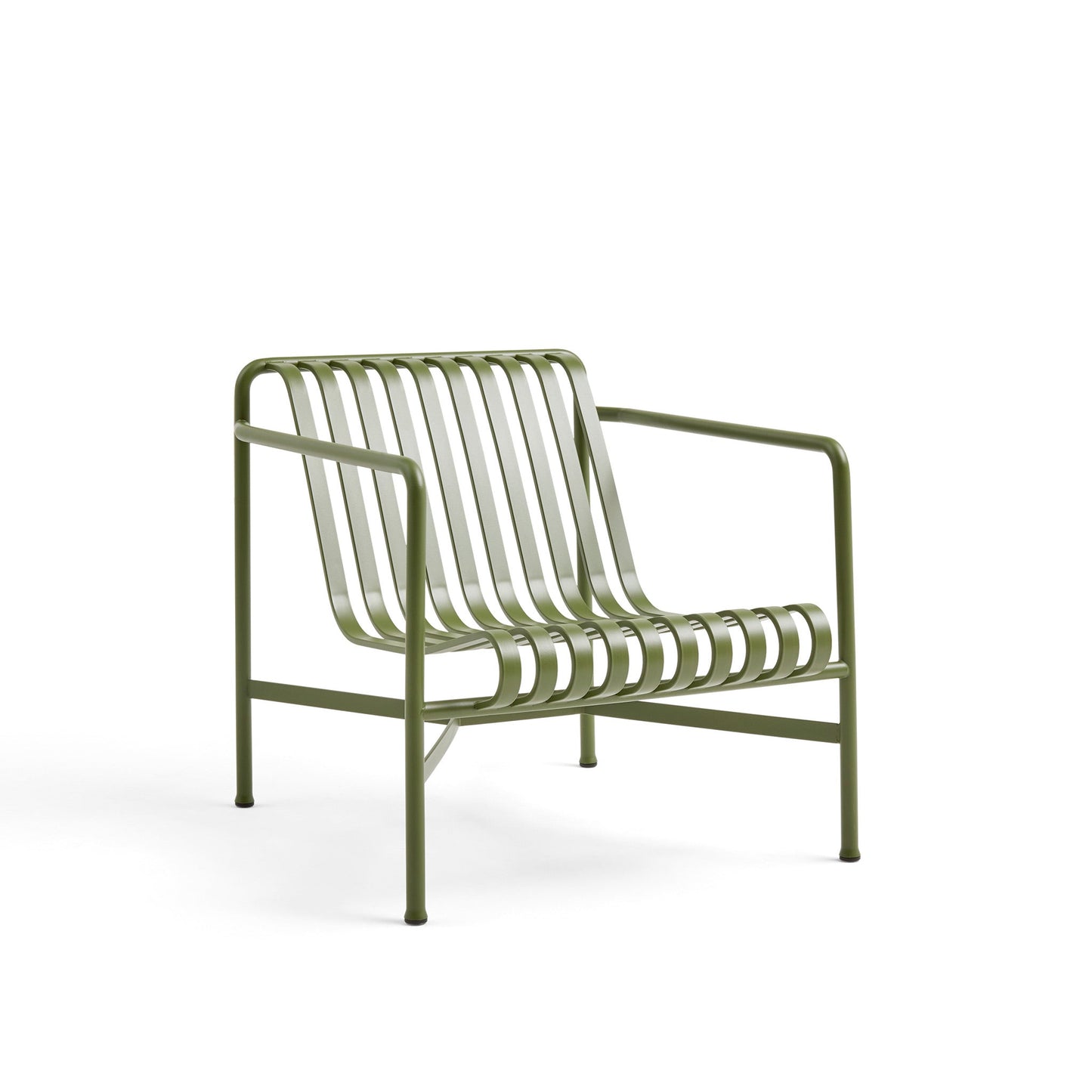 Palissade Lounge Chair Low by Hay #olive powder coated steel/olive powder coated steel