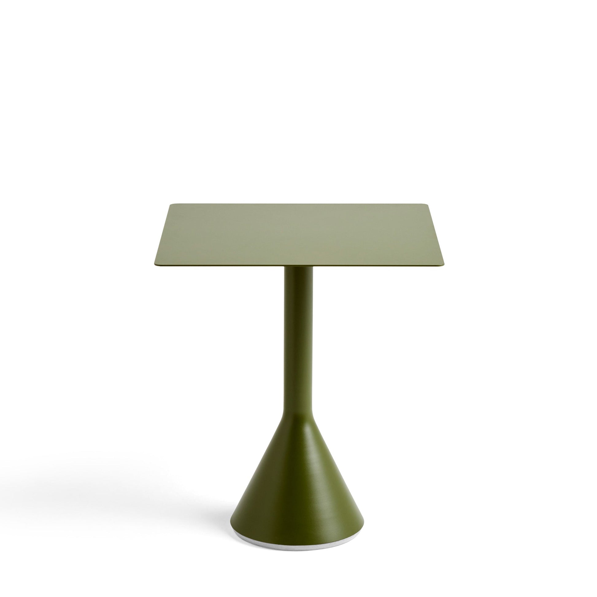 Palissade Cone Table by Hay #H74 x W65 x L65/Olive Powder coated Steel