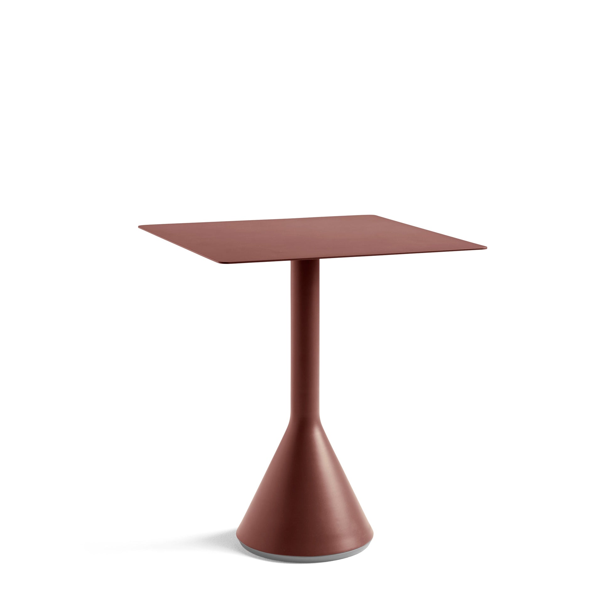 Palissade Cone Table by Hay #H74 x W65 x L65/Iron red Powder coated Steel