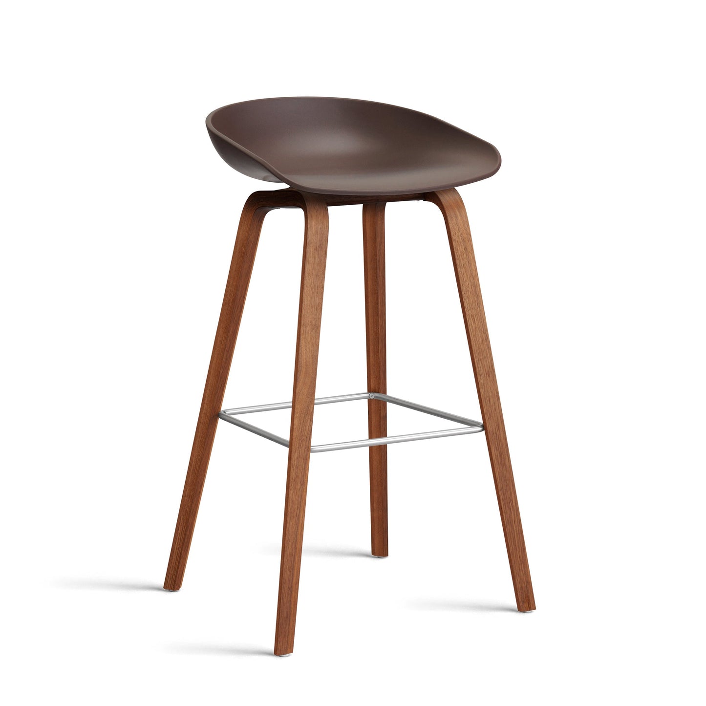 About A Stool Aas 32 by Hay #Polypropylene | Raisin/Walnut | Water-Based Lacquered/Stainless Steel