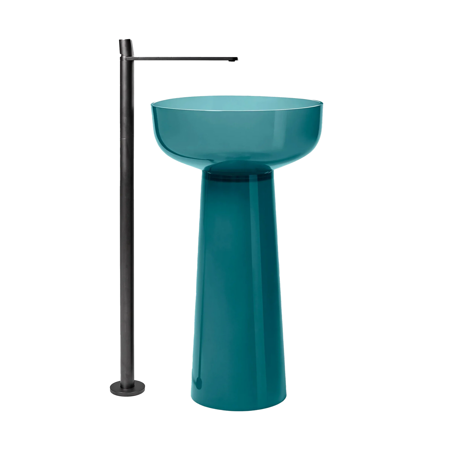 ALBUME - Freestanding round Cristalmood® washbasin