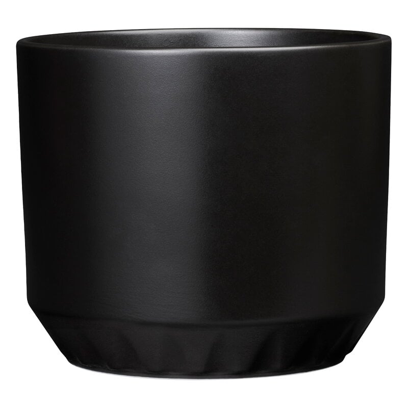 Ilona plant pot by Arabia #120 x 140 mm, matt black #