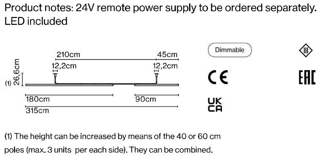 AMBROSIA 315 - LED aluminium ceiling lamp (Request Info)