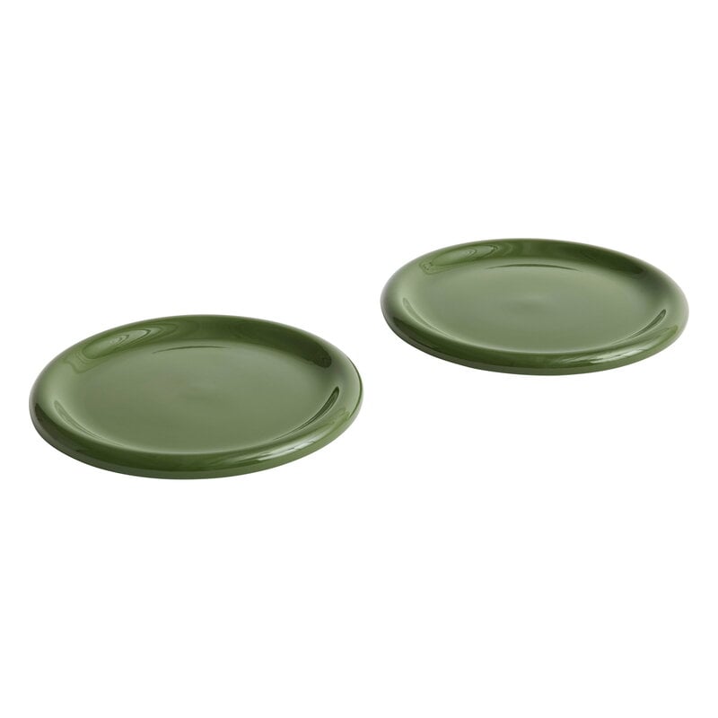 Barro plate by HAY #set of 2, 24 cm, green #