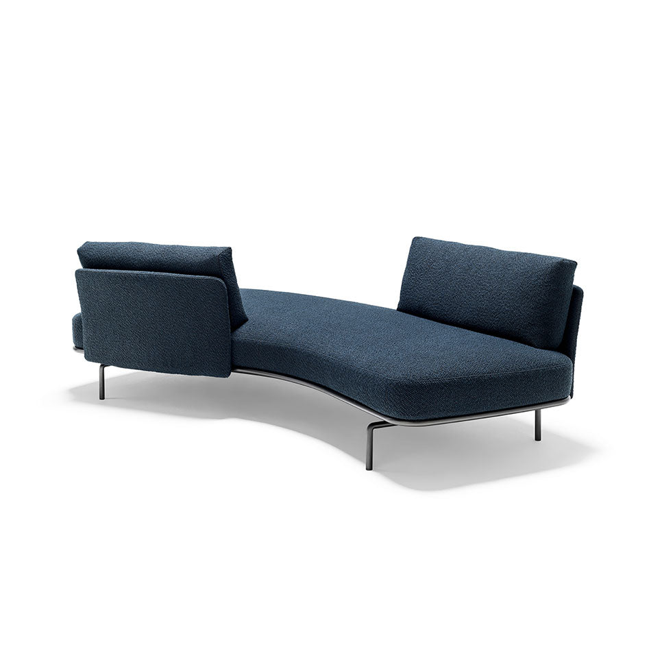 Panoramic - Curved Fabric Sofa by Knoll