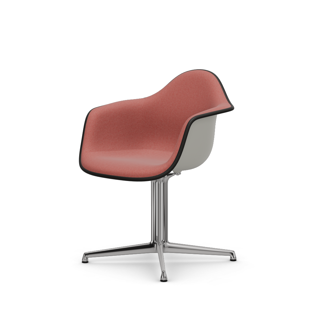 EAMES Plastic Armchair Dal (with Full Upholstery) (Color of Seat Shell -White) (Request Info)