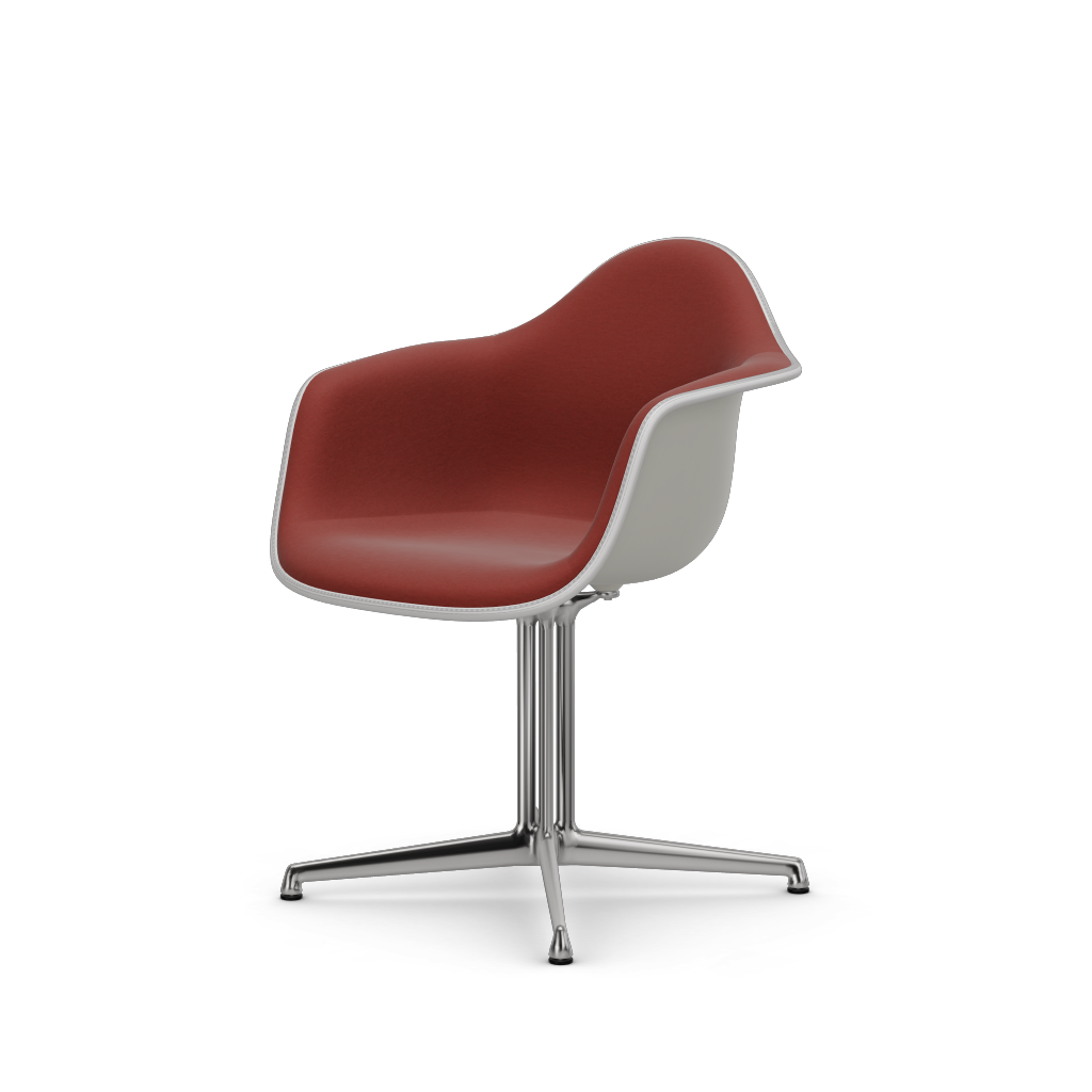 EAMES Plastic Armchair Dal (with Full Upholstery) (Color of Seat Shell -White) (Request Info)