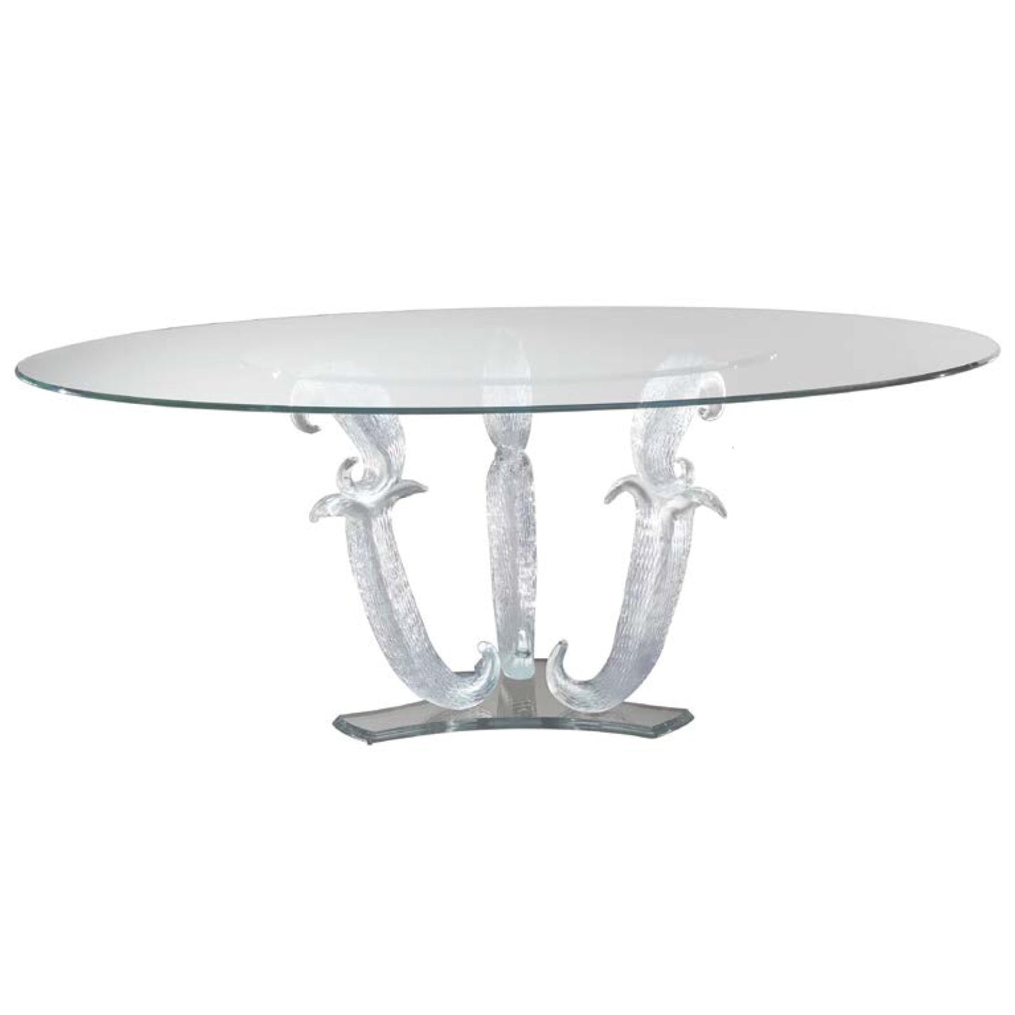 CASANOVA 72 - Round glass dining table with Lazy Susan (Request Info)