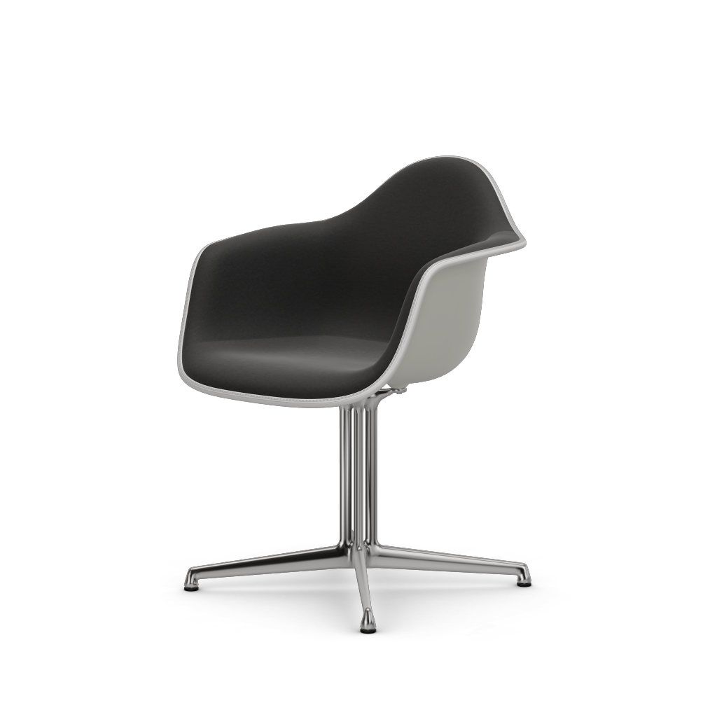 EAMES Plastic Armchair Dal (with Full Upholstery) (Color of Seat Shell -White) (Request Info)