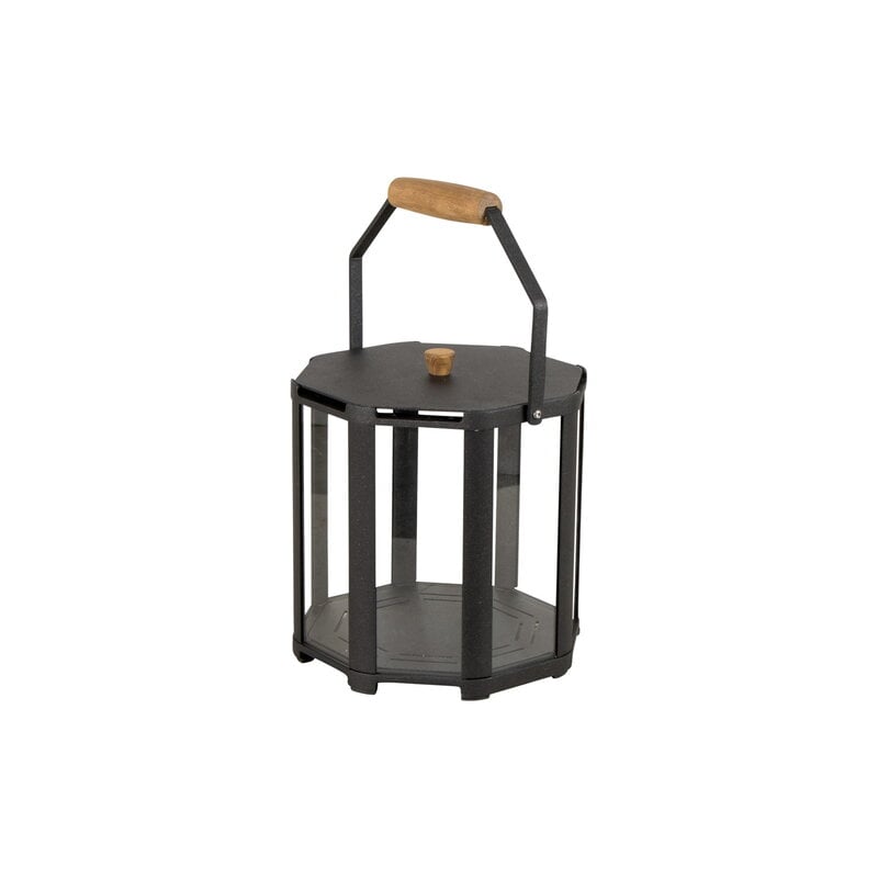 Lightlux lantern with teak handle by Cane-line #XS, lava grey #