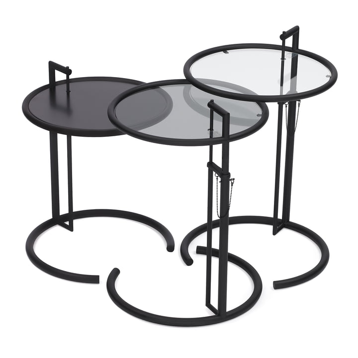 ADJUSTABLE TABLE E 1027 - Height-adjustable side table