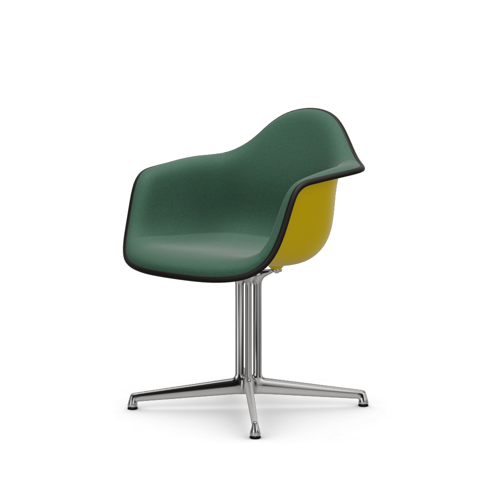 EAMES Plastic Armchair Dal (with Full Upholstery) (Color of Seat Shell -SUNLIGHT) (Request Info)