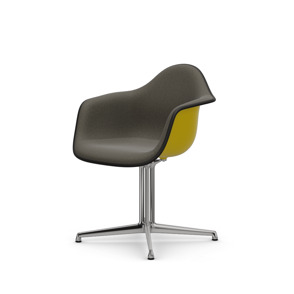 EAMES Plastic Armchair Dal (with Full Upholstery) (Color of Seat Shell -SUNLIGHT) (Request Info)