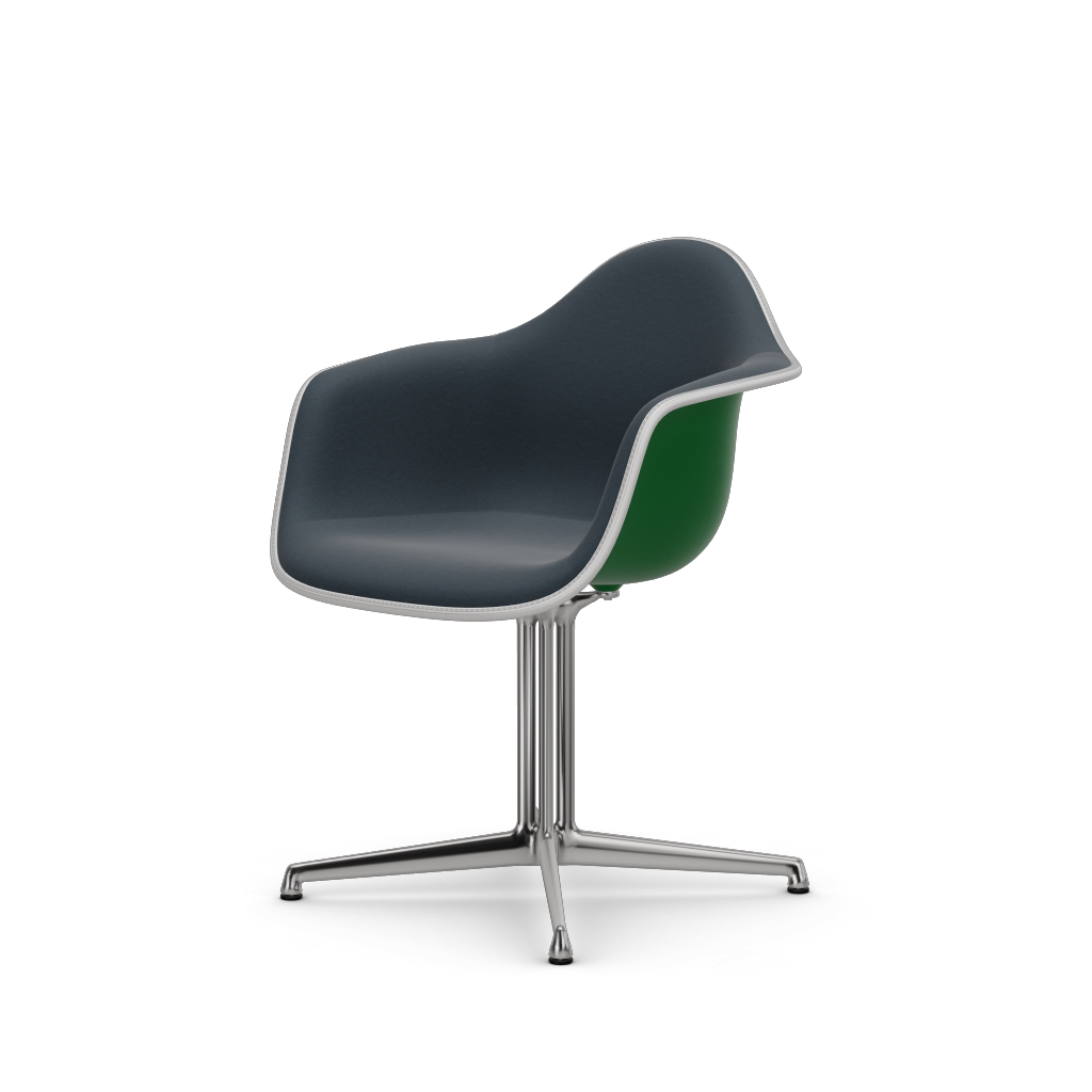 EAMES Plastic Armchair Dal (with Full Upholstery) (Color of Seat Shell -Green) (Request Info)