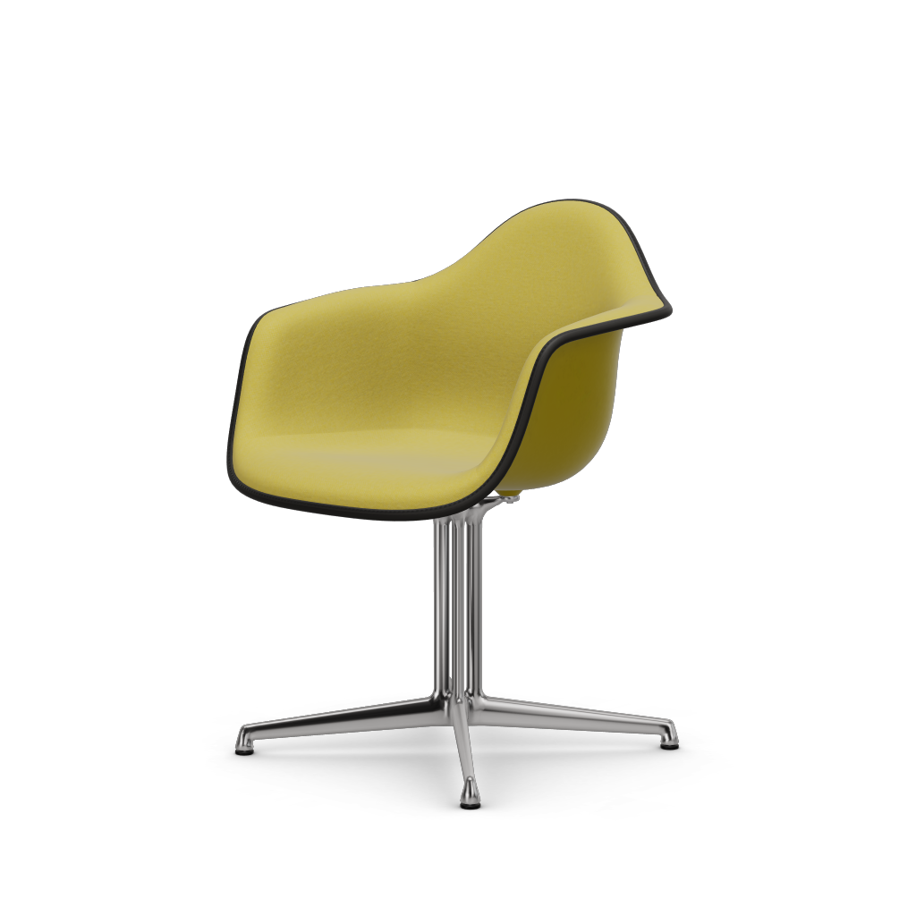 EAMES Plastic Armchair Dal (with Full Upholstery) (Color of Seat Shell -Mustard) (Request)