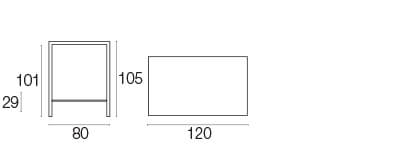 Nova High table 120x80 by Emu