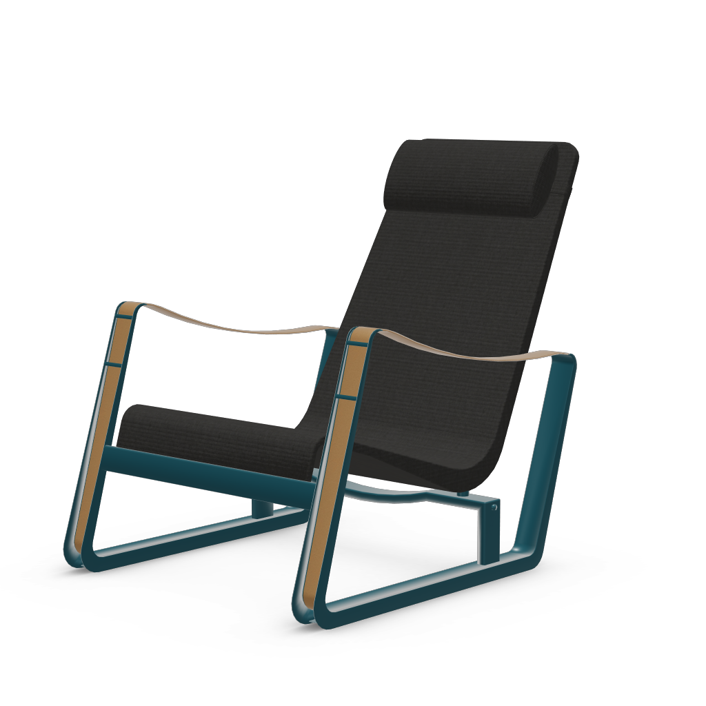 Cite Lounge Chair (Prouve Bleu Dynastie powder-coated (smooth)) by Vitra