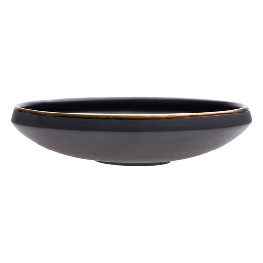 Eclipse Gold lunch bowl 1,1 L by Vaidava Ceramics #black - gold #