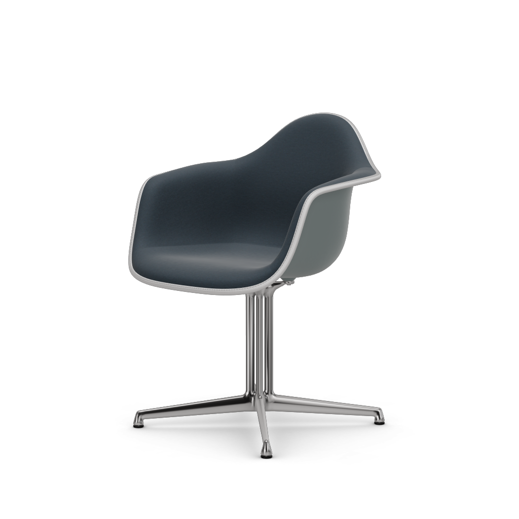 EAMES Plastic Armchair Dal (with Full Upholstery) (Color of Seat Shell -Light Grey) (request info)