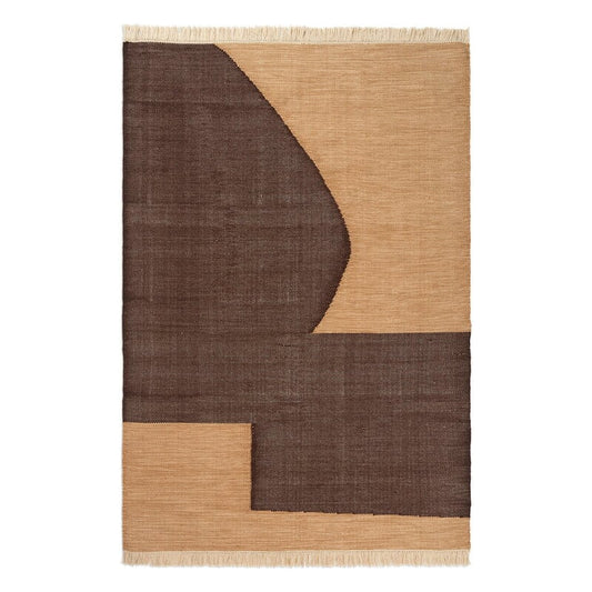 Forene rug by ferm LIVING #140 x 200 cm, tan - chocolate #
