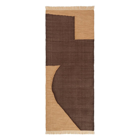 Forene runner rug by ferm LIVING #80 x 200 cm, tan - chocolate #