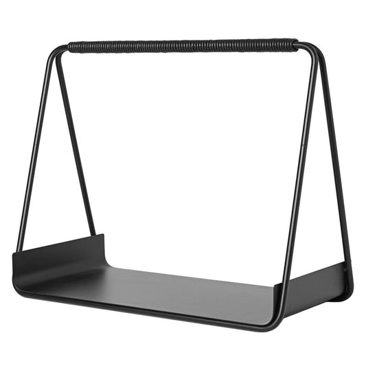 Port wood basket by ferm LIVING #black #