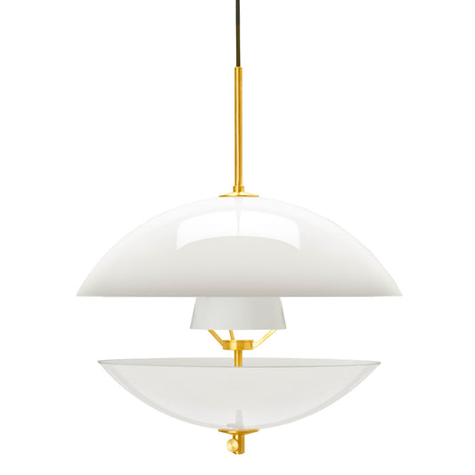 Clam Pendant Lamp Ø44 by Fritz Hansen #White/ Brass