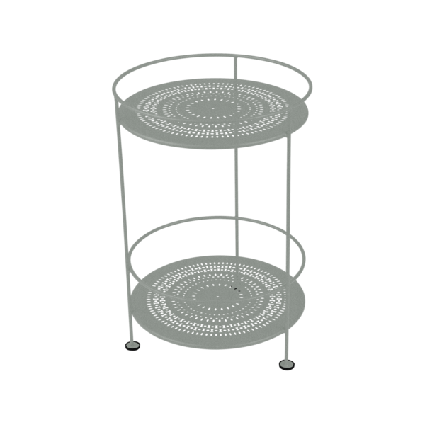 Guinguette Side Table With Perforated Double Top by Fermob #GREY LAPILLI