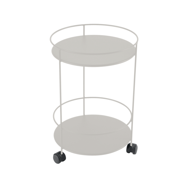 GUINGUETTE SIDE WHEELED TABLE WITH SOLID DOUBLE TOP by Fermob