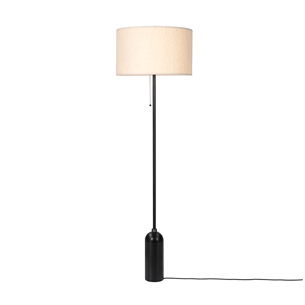 Gravity Floor Lamp Large by GUBI #Darkened Steel and Canvas Shade Large