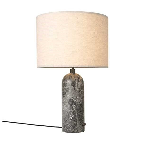 Gravity Table Lamp Large by GUBI #Gray Marble and Canvas Shade Large