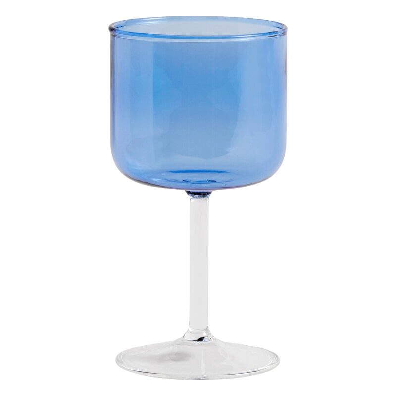 Tint wineglass by HAY #2 pcs, blue - clear #