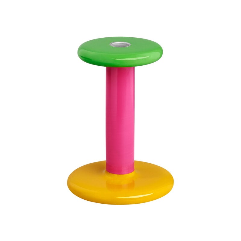 Pesa candle holder by Hem #medium, green - magenta - honey yellow #