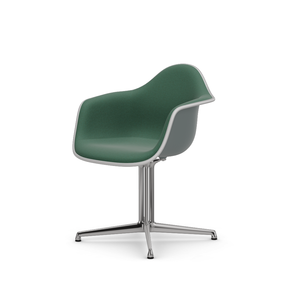 EAMES Plastic Armchair Dal (with Full Upholstery) (Color of Seat Shell -Light Grey) (request info)