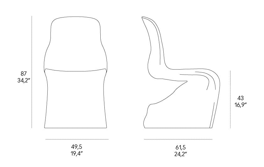 HIM LUCIDA - Polyethylene chair by Casamania & Horm