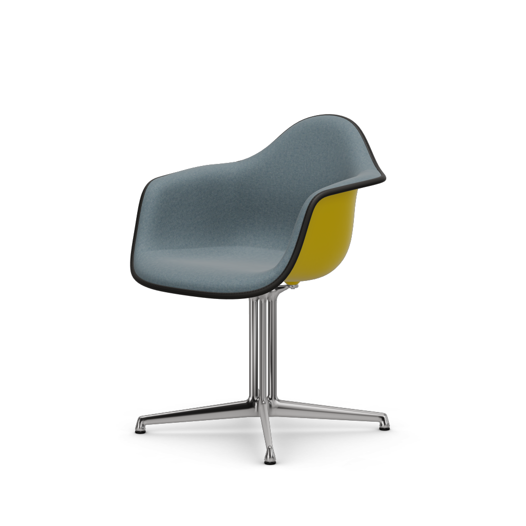 EAMES Plastic Armchair Dal (with Full Upholstery) (Color of Seat Shell -SUNLIGHT) (Request Info)