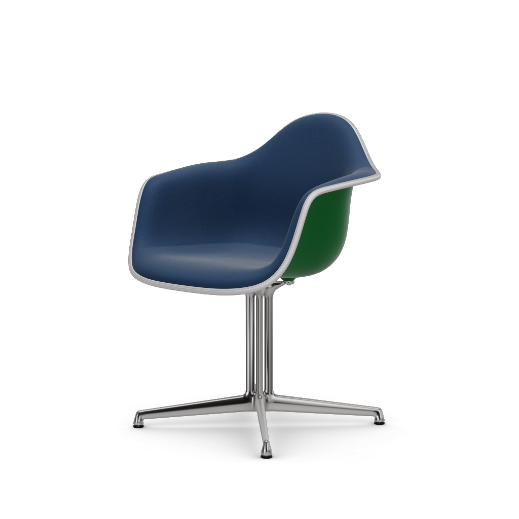 EAMES Plastic Armchair Dal (with Full Upholstery) (Color of Seat Shell -Green) (Request Info)