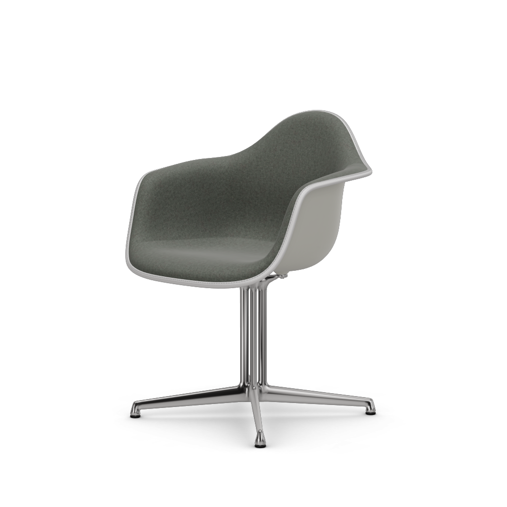 EAMES Plastic Armchair Dal (with Full Upholstery) (Color of Seat Shell -White) (Request Info)