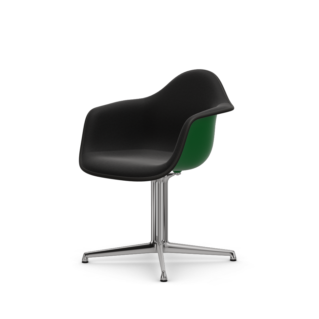 EAMES Plastic Armchair Dal (with Full Upholstery) (Color of Seat Shell -Green) (Request Info)