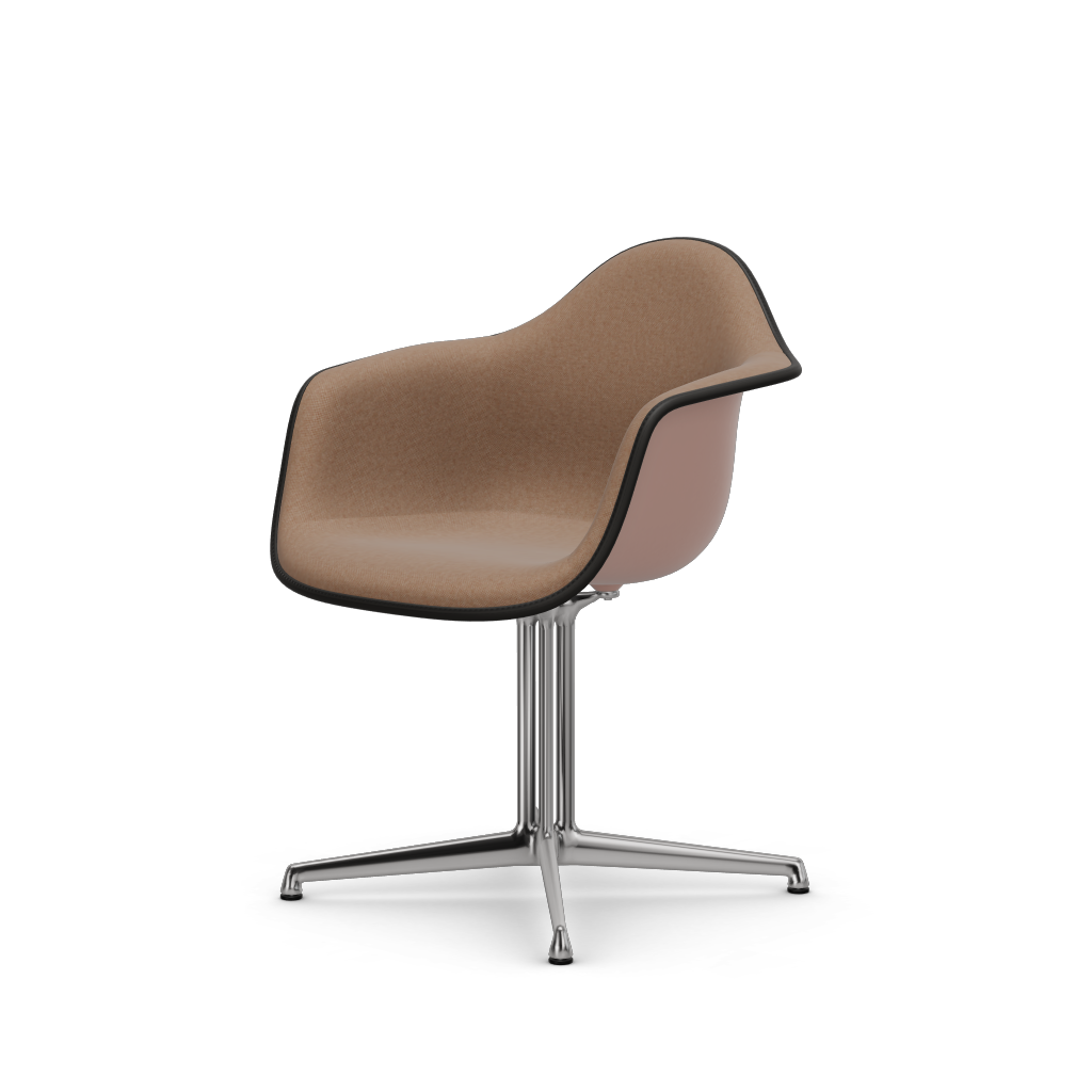 EAMES Plastic Armchair Dal (with Full Upholstery) (Color of Seat Shell -Pale Rose) (Request Info)