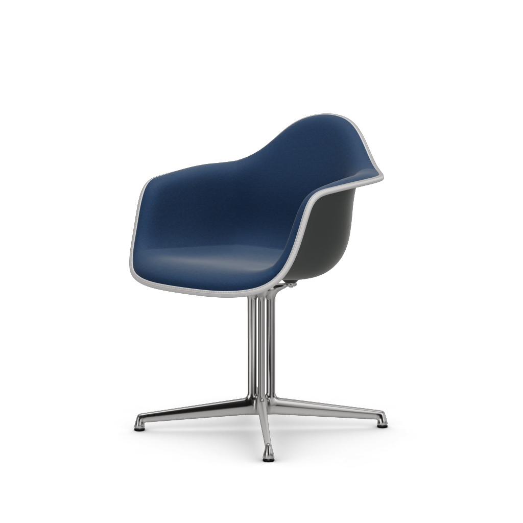 EAMES Plastic Armchair Dal (with Full Upholstery) (Color of Seat Shell -Granite Grey) (request info)