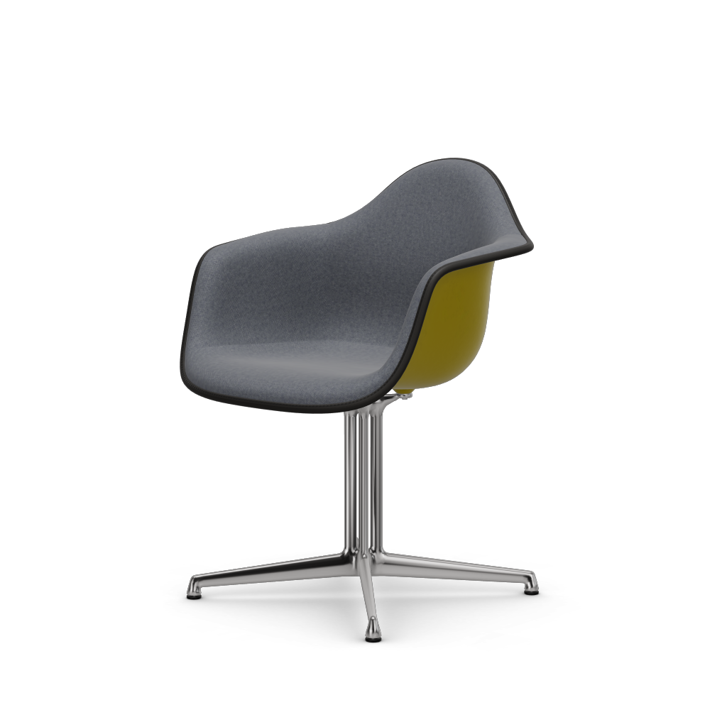 EAMES Plastic Armchair Dal (with Full Upholstery) (Color of Seat Shell -Mustard) (Request)