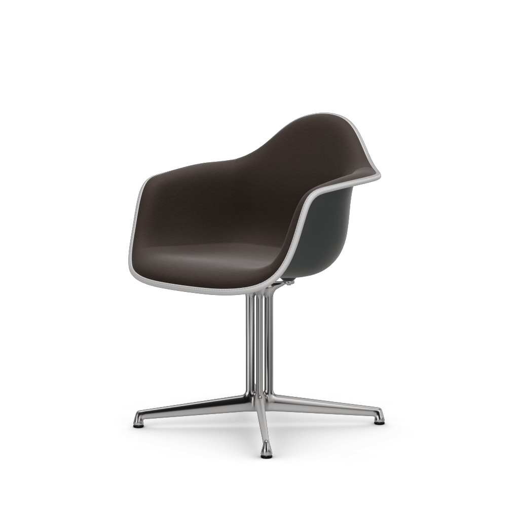 EAMES Plastic Armchair Dal (with Full Upholstery) (Color of Seat Shell -Granite Grey) (request info)