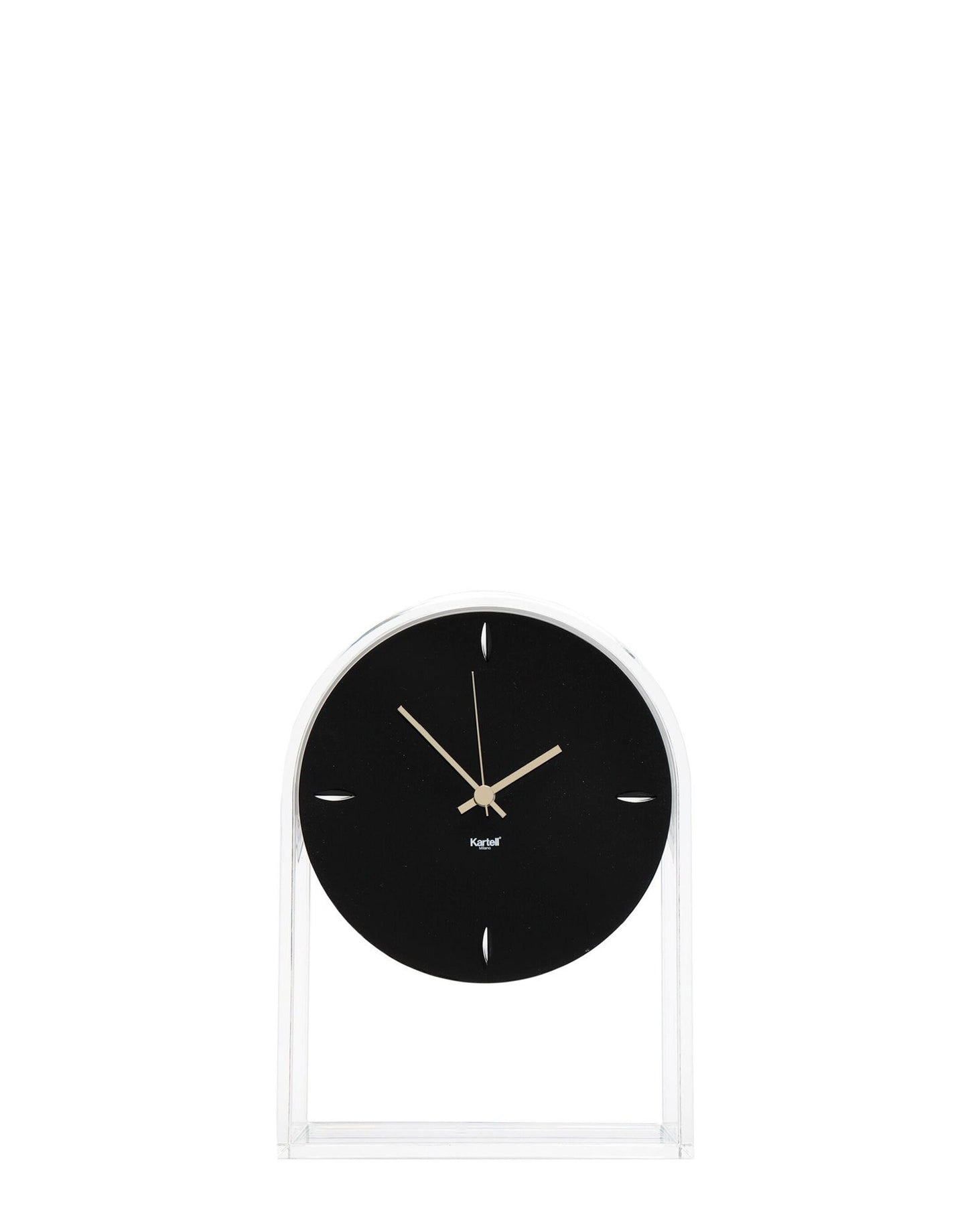 Air Du Temps Table Clock by Kartell #CRYSTAL/BLACK