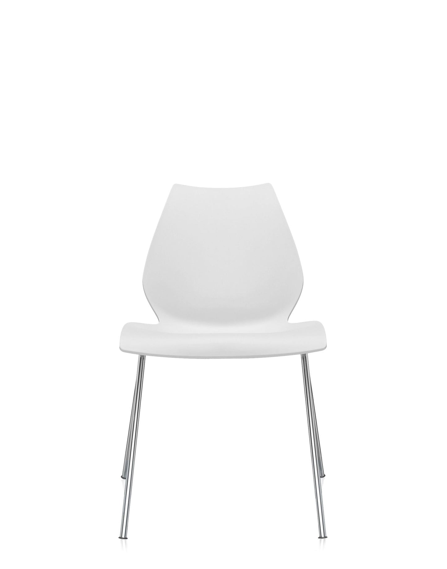 Maui Chair by Kartell #ZINC WHITE/CHROME STEEL/