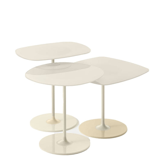 Thierry Side Table (Set Of 3) by Kartell #WARM/BEIGE WHITE