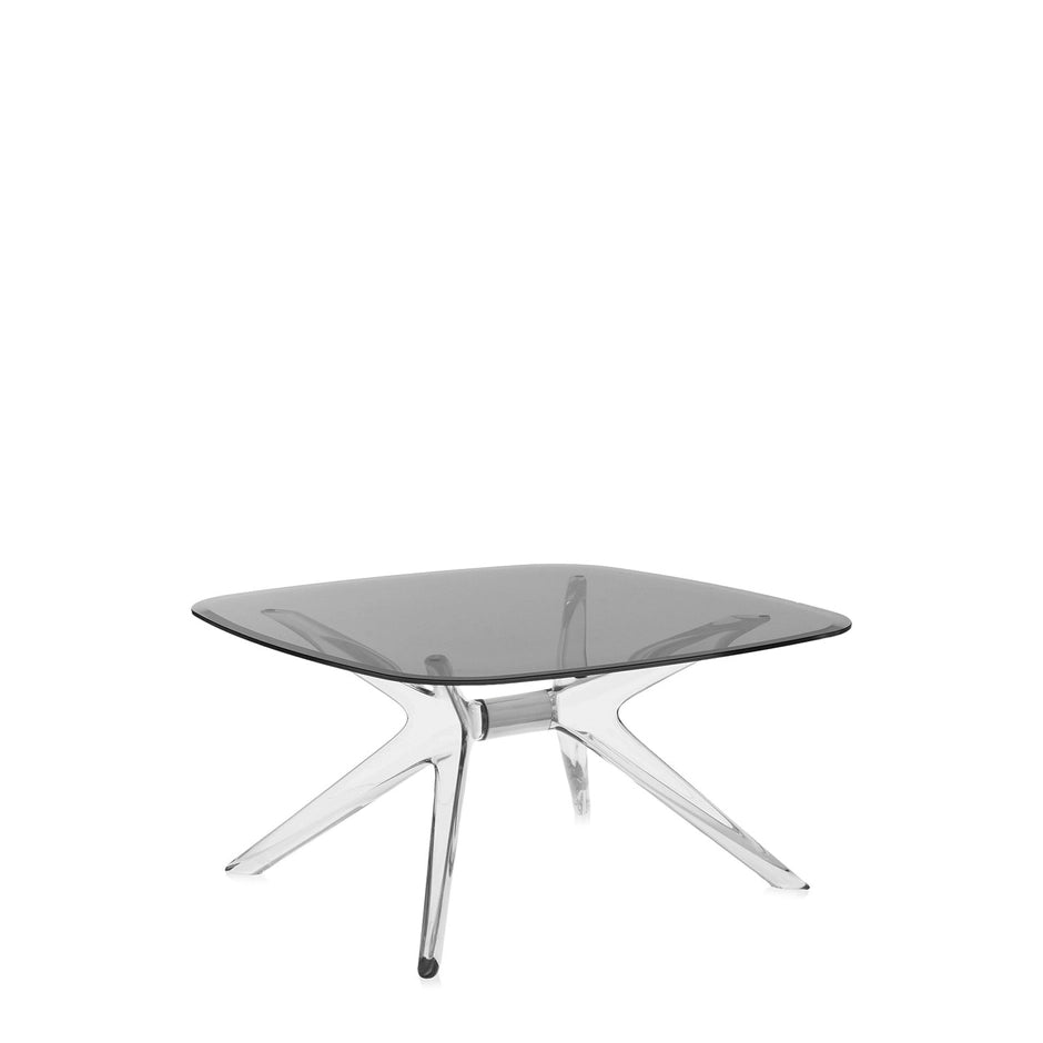 Blast Square Coffee Table by Kartell #GREY / CRYSTAL CHROME DETAIL