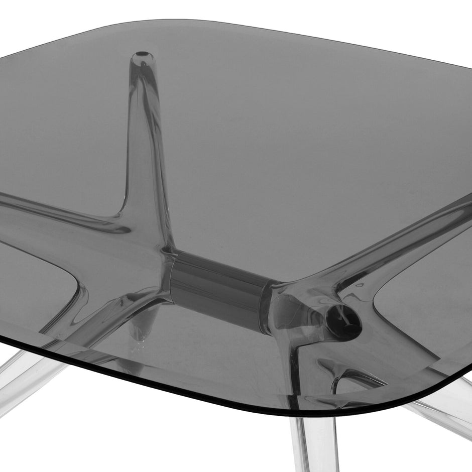 Blast Square Coffee Table by Kartell #GREY / CRYSTAL CHROME DETAIL